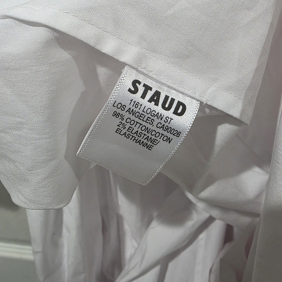 New STAUD Lisa White Midi Dress - Picture 6 of 6